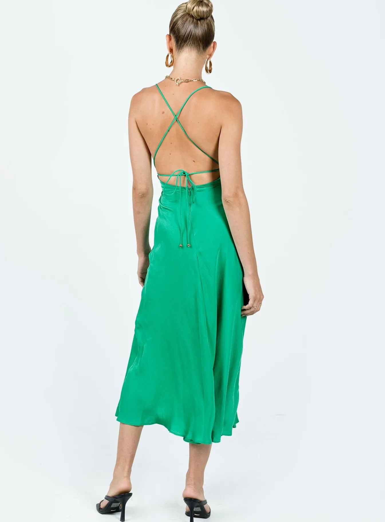 Princess Polly Veno Midi Dress Green Sale