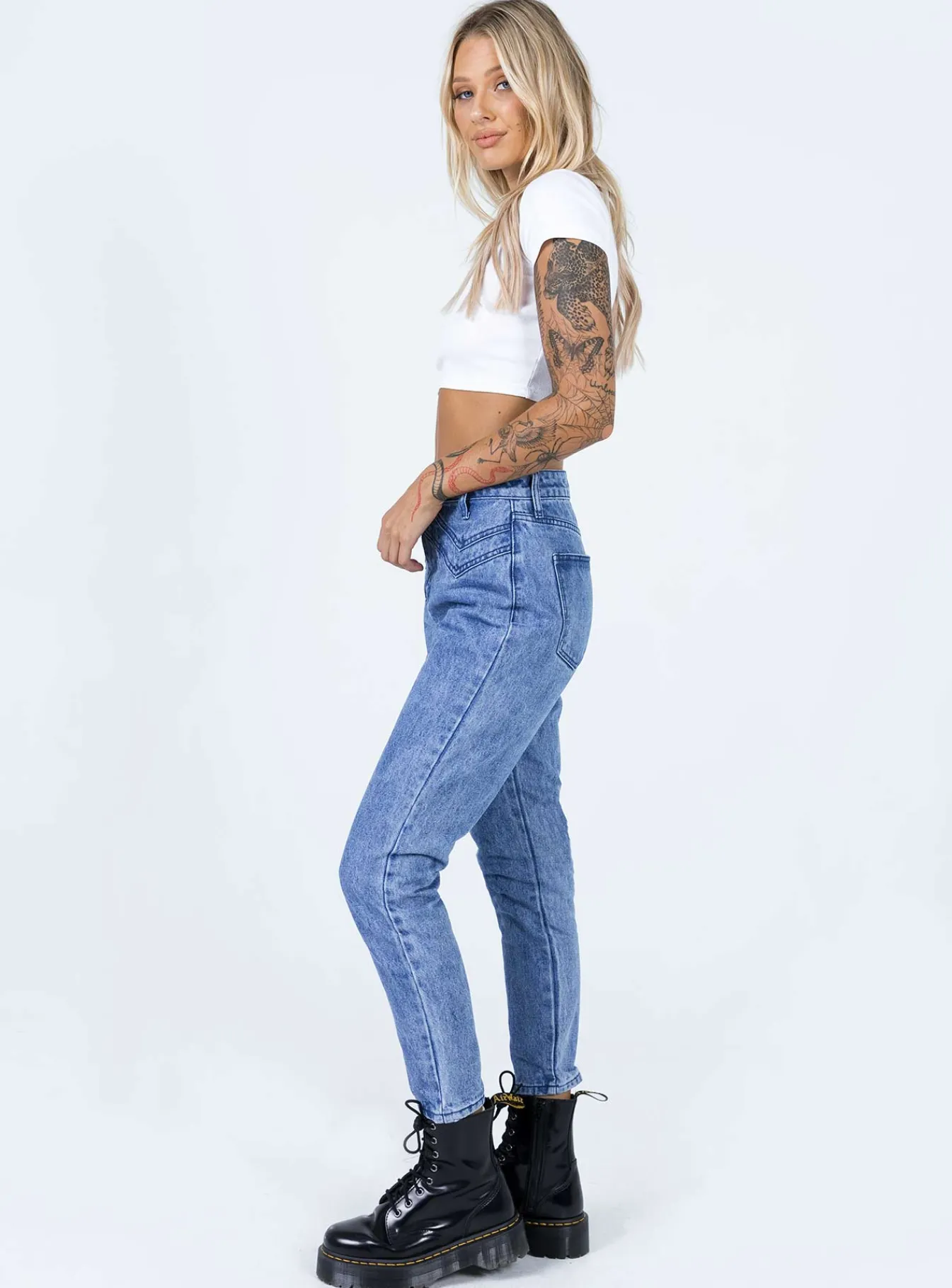 Princess Polly Vernazza Yolk Detailjeans Denim Sale