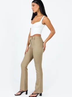 Princess Polly Veronika Pants Beige Discount