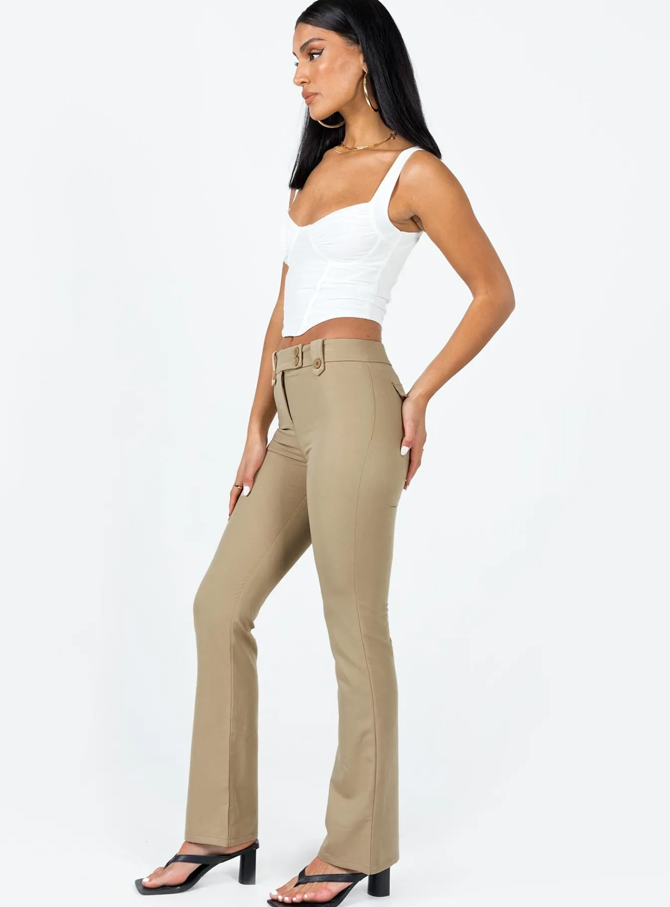 Princess Polly Veronika Pants Beige Discount