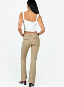Princess Polly Veronika Pants Beige Discount