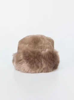Princess Polly Veruca Fluffy Hat Brown Shop