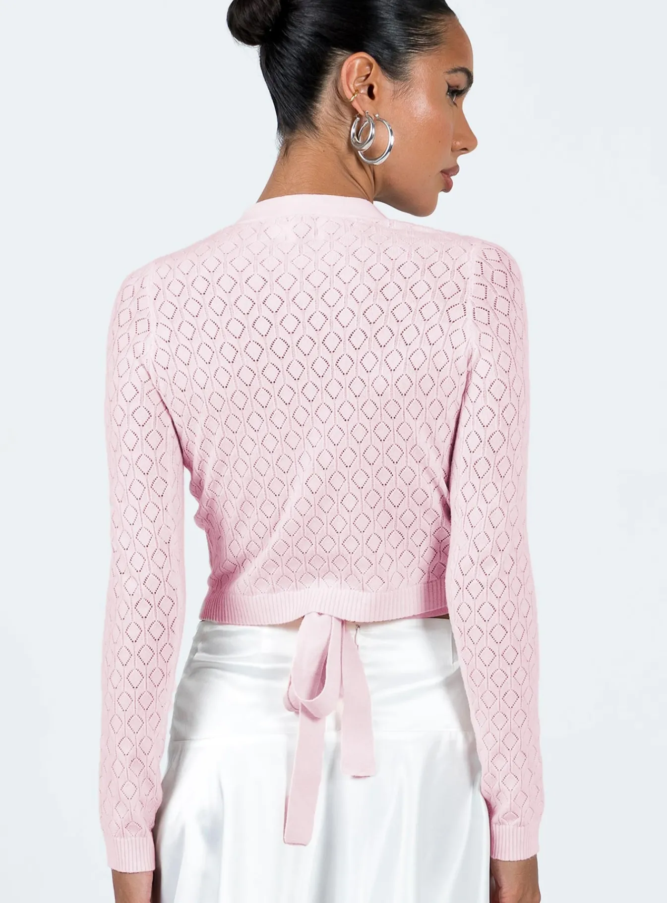 Princess Polly Viewland Wrap Sweater Pink New