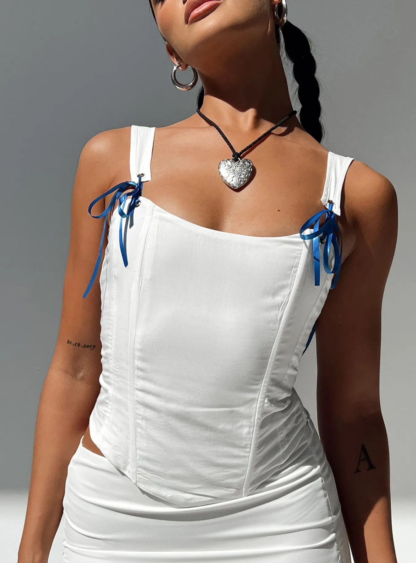 Princess Polly Vineyard Corset Top White New