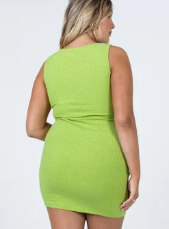 Princess Polly Vinnie Mini Dress Green Clearance
