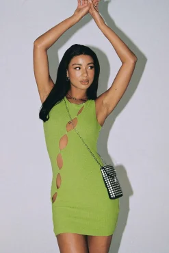 Princess Polly Vinnie Mini Dress Green Clearance