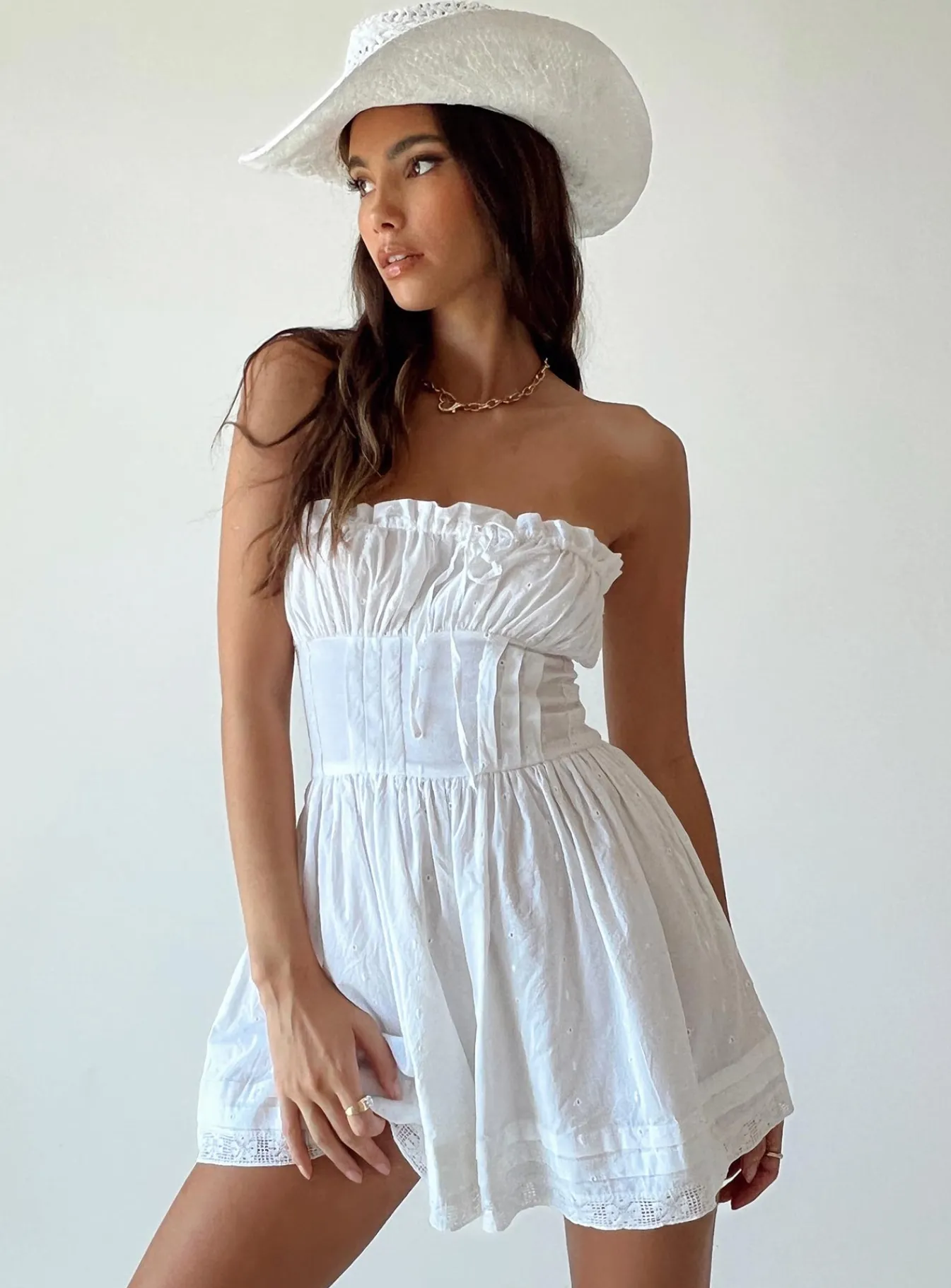 Princess Polly Vip Strapless Romper White Discount