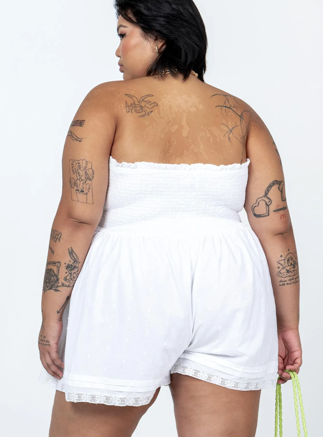 Princess Polly Vip Strapless Rompercurve White Cheap