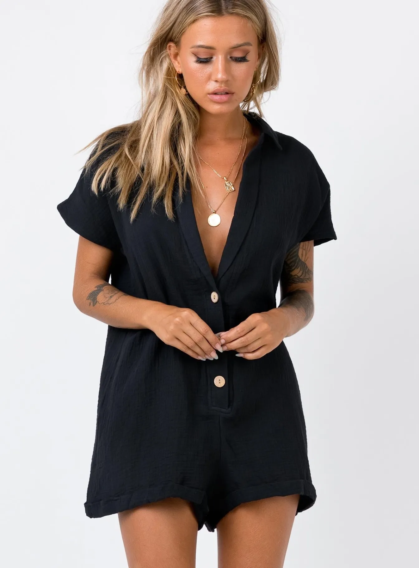 Princess Polly Vixen Romper Black Cheap