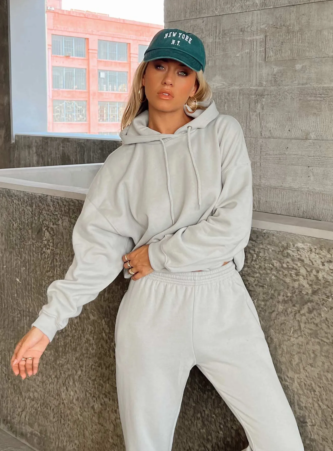Princess Polly Voce Hoodie Grey Hot