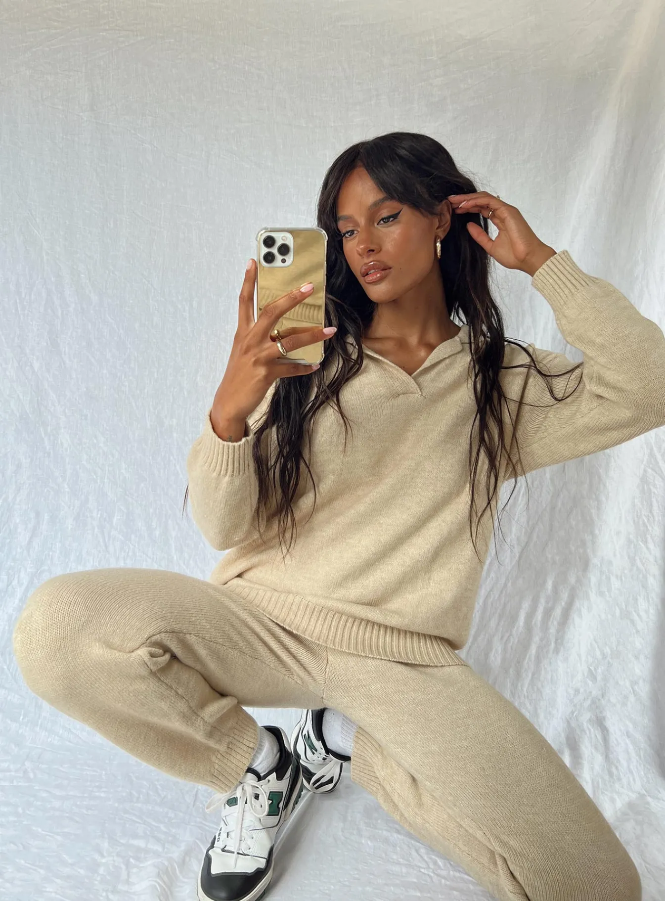 Princess Polly Waite Knit Pants Beige Best