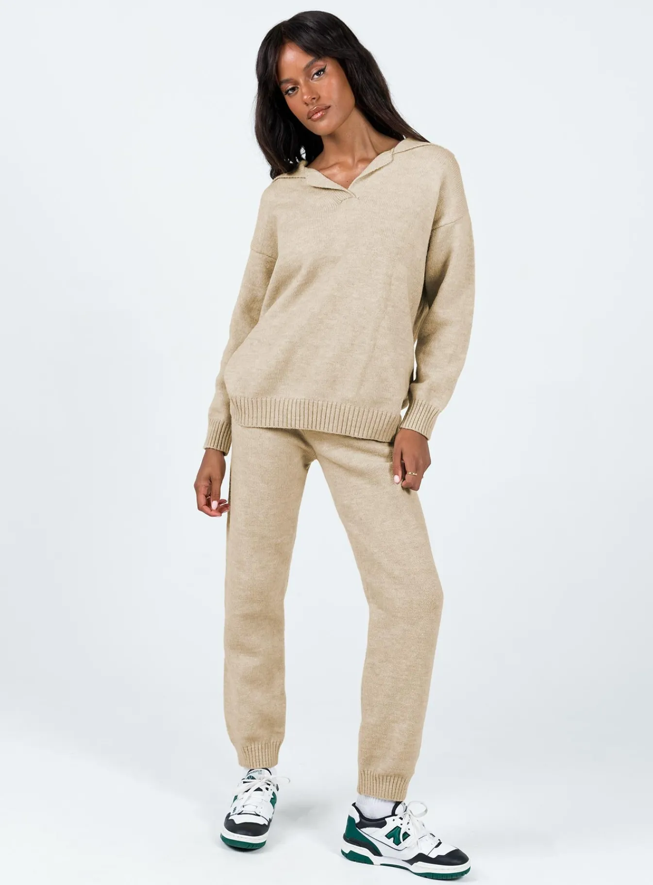 Princess Polly Waite Knit Pants Beige Best