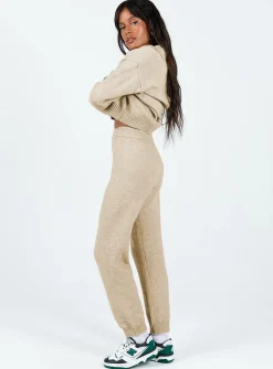 Princess Polly Waite Knit Pants Beige Best