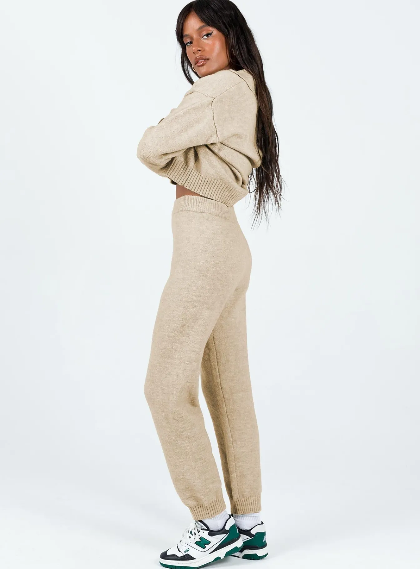 Princess Polly Waite Knit Pants Beige Best