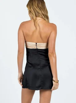 Princess Polly Waldron Strapless Mini Dress  Black Fashion