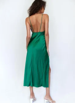 Princess Polly Walk The Line Midi Dress  Green Cheap