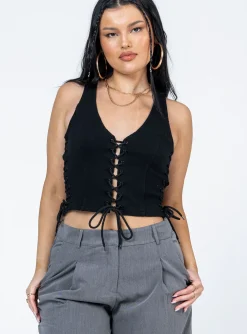 Princess Polly Walker Top  Black New