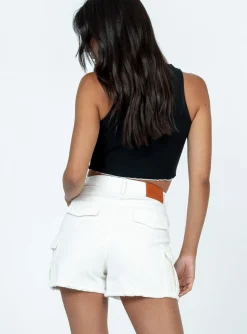 Princess Polly Wallace Cargo Short White Cheap