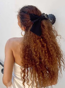 Princess Polly Walters Hair Bow  Black Clearance