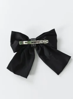 Princess Polly Walters Hair Bow Black Clearance