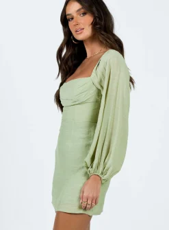 Princess Polly Warra Mini Dress Sage Cheap