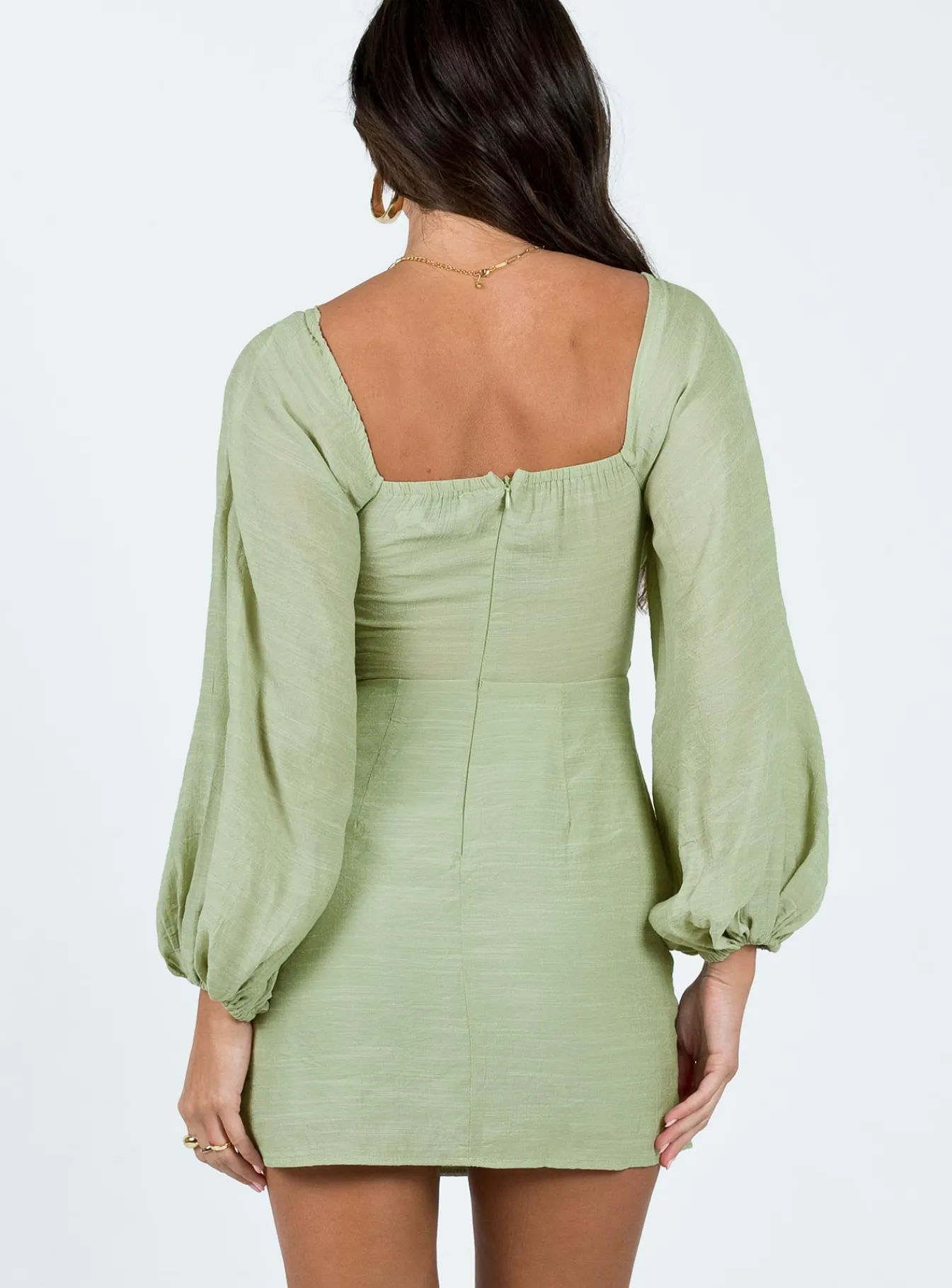 Princess Polly Warra Mini Dress Sage Cheap