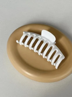 Princess Polly Watch Me Hair Clip  White Store