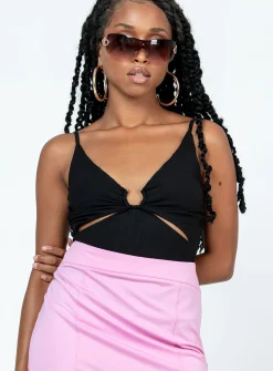Princess Polly Waterson Bodysuit  Black Fashion