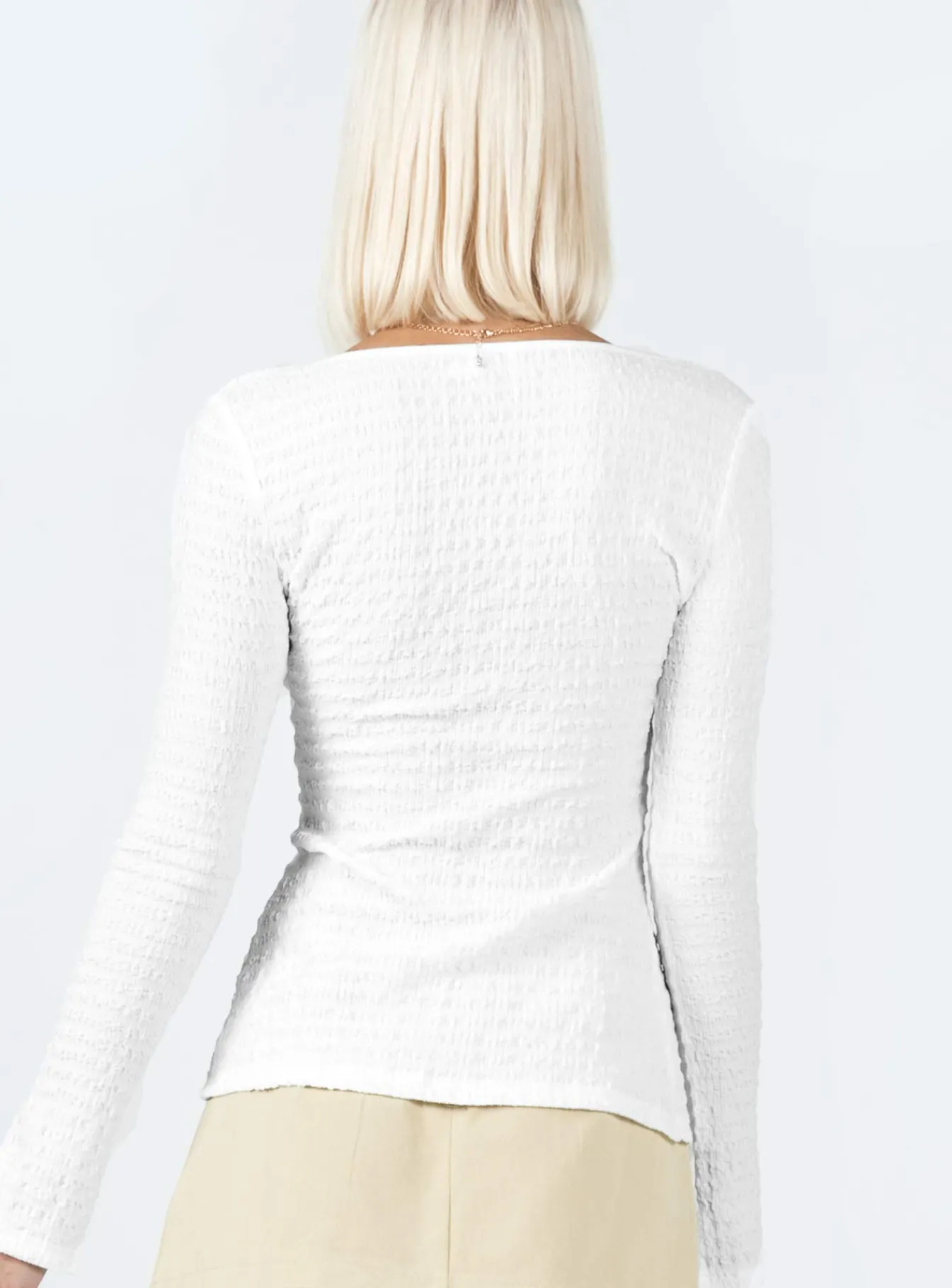 Princess Polly Waylett Long Sleeve Top White New