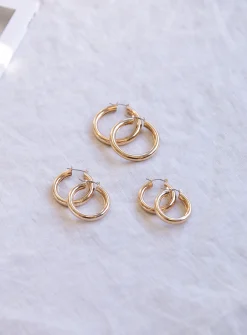 Princess Polly Weekender Hoop Pack  Gold Hot