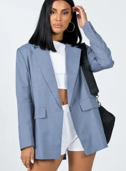 Princess Polly Welcome To The Jungle Blazer  Blue Best Sale