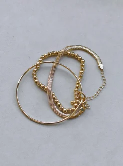 Princess Polly Weller Bracelet Pack  Gold Cheap
