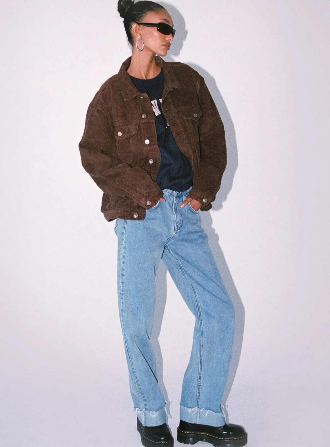 Princess Polly Western Cord Jacket Brown Flash Sale