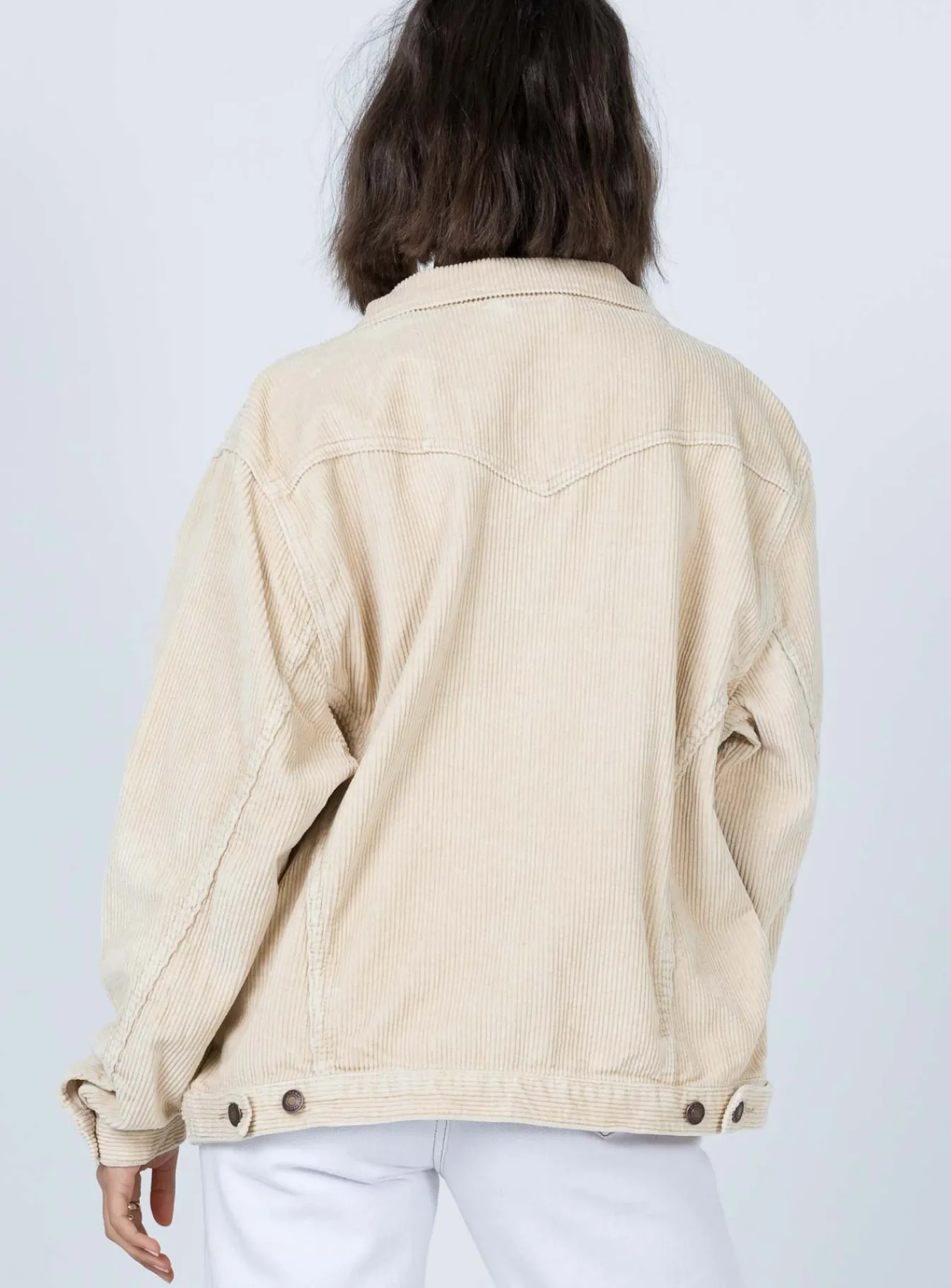 Princess Polly Western Cord Jacket Beige Hot
