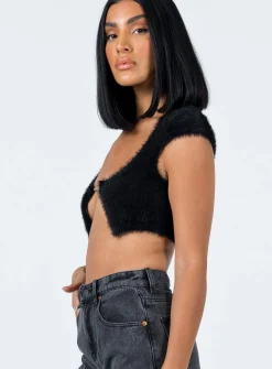 Princess Polly Westside Crop  Black Shop
