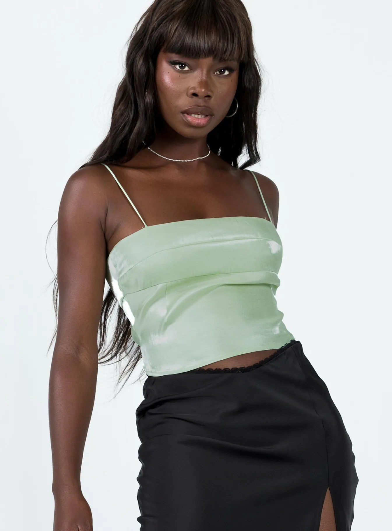 Princess Polly White Rabbit Top Green Flash Sale