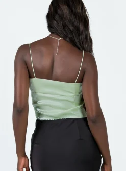 Princess Polly White Rabbit Top Green Flash Sale