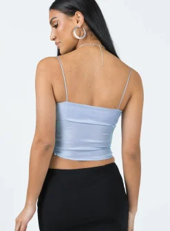 Princess Polly White Rabbit Top Blue Cheap