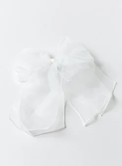 Princess Polly Wicks Hair Bow  White Discount