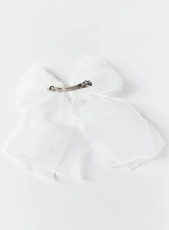 Princess Polly Wicks Hair Bow  White Discount