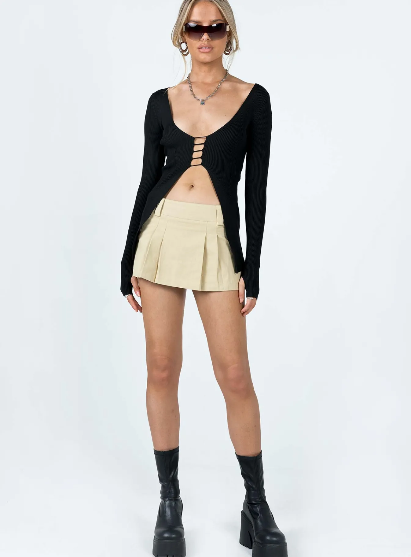 Princess Polly Wild Love Knit Onyx Hot