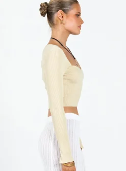 Princess Polly Wilden Long Sleeve Top Cream Best