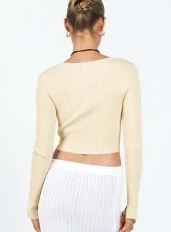 Princess Polly Wilden Long Sleeve Top Cream Best