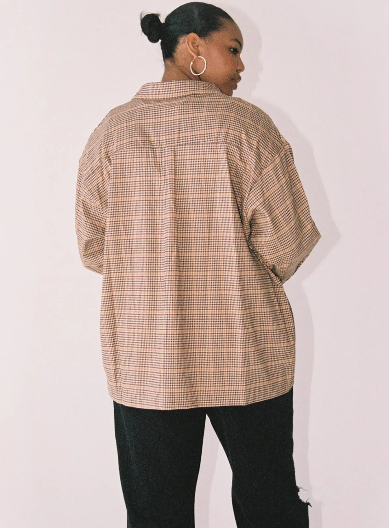 Princess Polly Willa Shirt Curve Brown Cheap