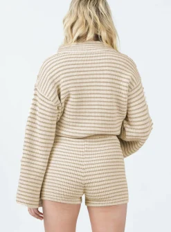 Princess Polly Willbar Knit Shorts  White / Beige Online