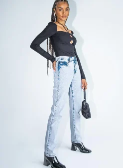 Princess Polly Willowejeans Denim Clearance