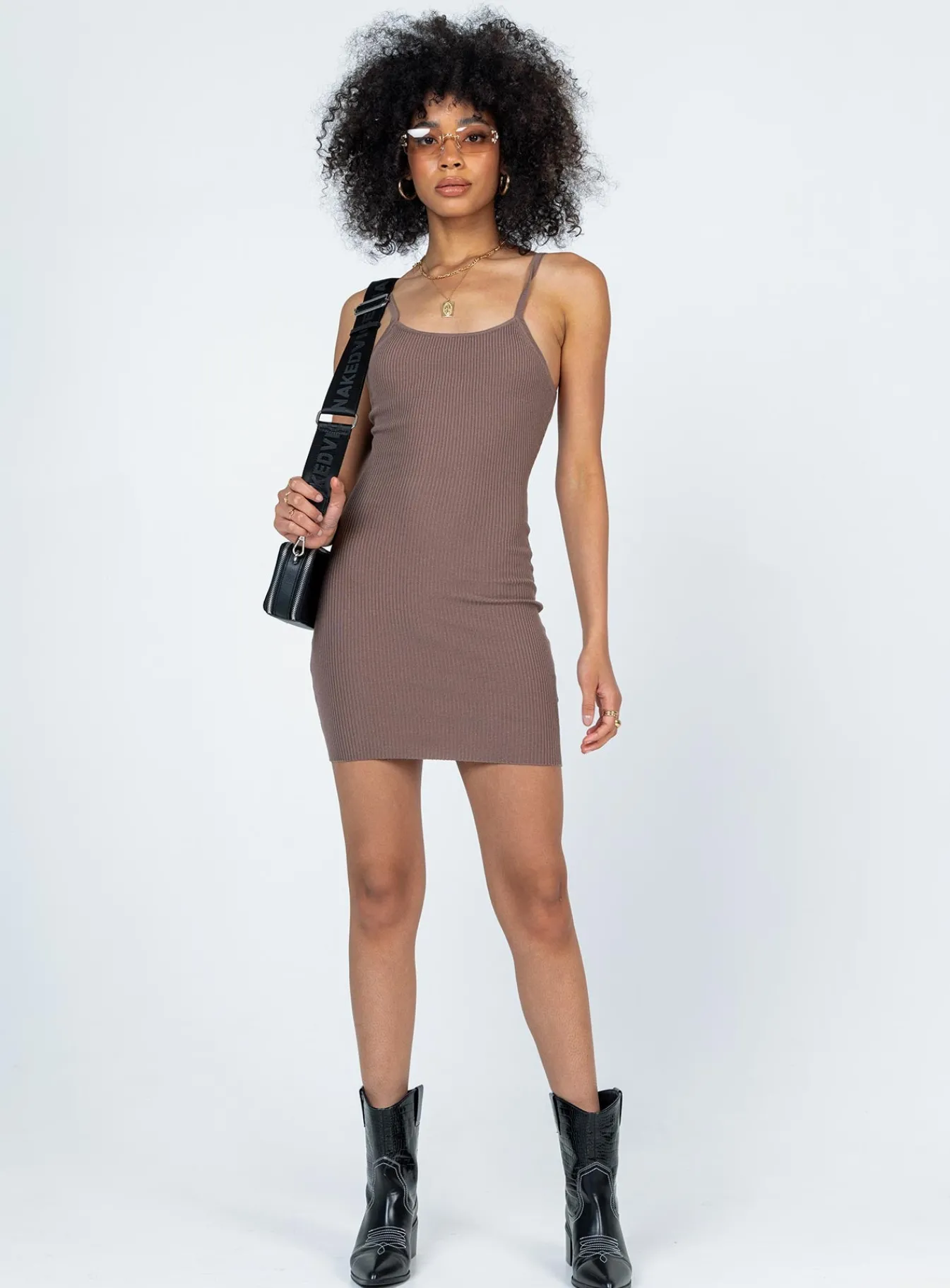 Princess Polly Wilson Mini Dress Brown Hot