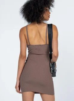 Princess Polly Wilson Mini Dress Brown Hot