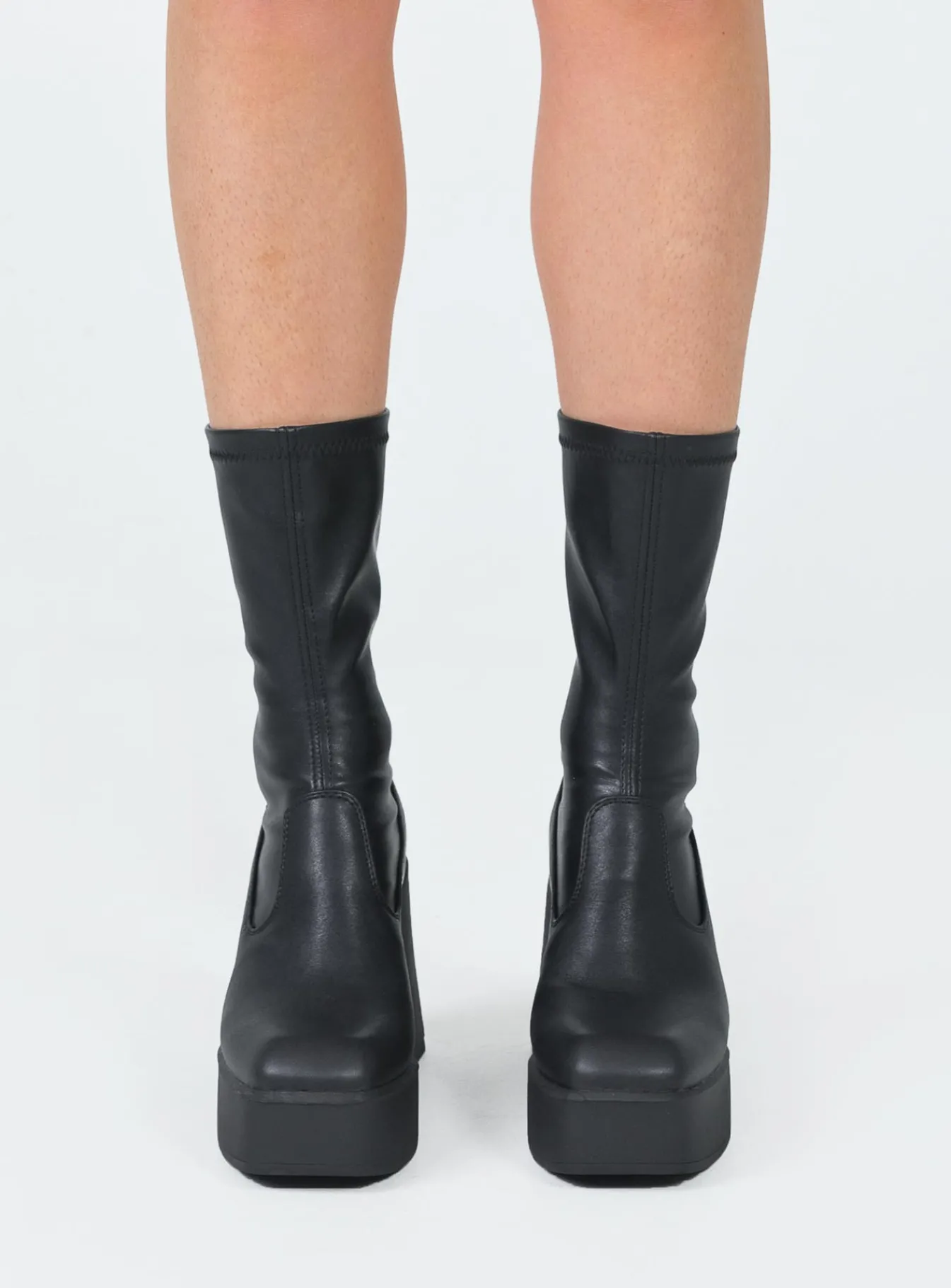 Princess Polly Windsor Smith Baddeststretch Sock Boots Black Shop