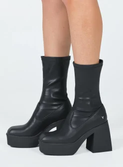 Princess Polly Windsor Smith Baddeststretch Sock Boots Black Shop